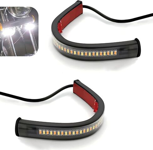 2PCS دراجة نارية LED LED ضوء الإشارة ، الإشارات المنعطف LED Switchback ، الإشارات الأمامية للدراجة النارية ، شريط Switchback Dual-Color Switchback مرنة ، Universal للدراجات النارية in Saudi Arabia