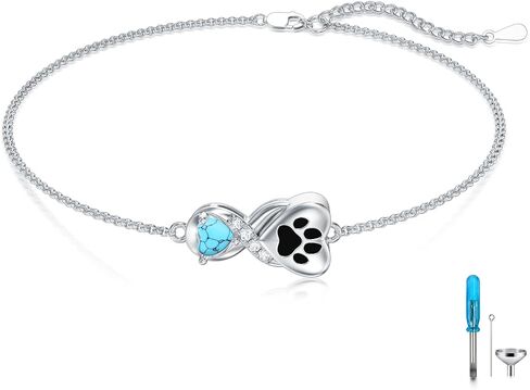 Butterfly/Flowers/Pet Urn Bracelet for Ashes 925 Sterling Silver Heart Bracelets with Abalone Shell Cremation Memorial Keepsake Jewelry Gift for Women in Saudi Arabia
