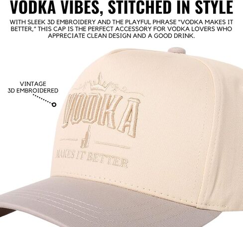 InnoBeta Vodka Gifts for Women Hat Cap, Funny Adjustable Embroidered Trucker Hat for Birthday Christmas in Saudi Arabia