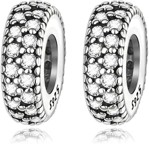 Artcharm 2pc مقطع الفاصل سحر الأساور للنساء 925 الجنيه الفضة الأزرق الأزرق الأبيض سدادة سدادة سدادة in Kuwait