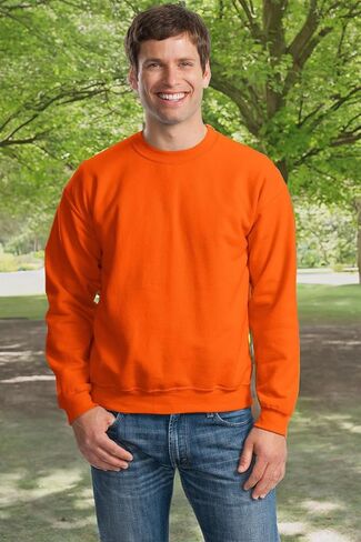 Gildan Activewear 50/50 Crewneck Sweatshirt, 2XL, Orange in Saudi Arabia