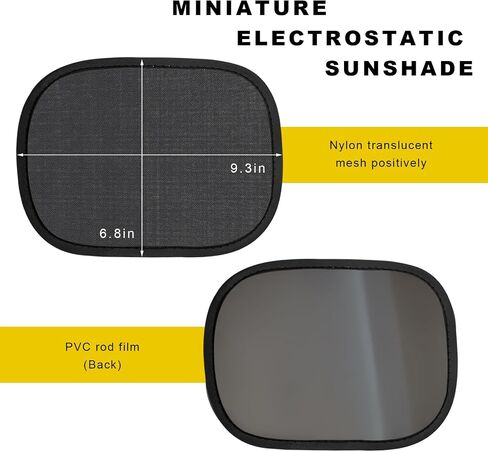 2 PCS Window Window ، Miniature Static Cling Windshield Sun Visor لقيادة درع الوهج ، وحماية من الوهج بالشمس للقيادة الآمنة ، نافذة الجانبية التلقائية على السائق in Saudi Arabia