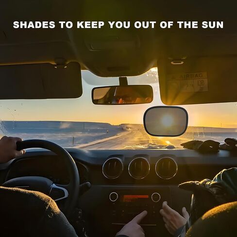 2 PCS Window Window ، Miniature Static Cling Windshield Sun Visor لقيادة درع الوهج ، وحماية من الوهج بالشمس للقيادة الآمنة ، نافذة الجانبية التلقائية على السائق in Saudi Arabia