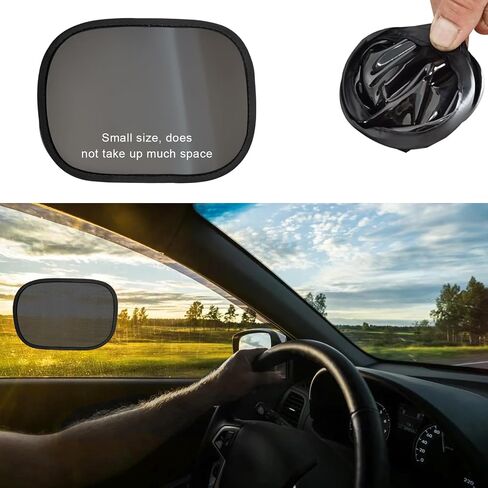 2 PCS Window Window ، Miniature Static Cling Windshield Sun Visor لقيادة درع الوهج ، وحماية من الوهج بالشمس للقيادة الآمنة ، نافذة الجانبية التلقائية على السائق in Saudi Arabia