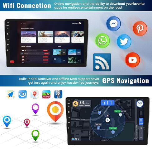 راديو ستيريو للسيارة 2G+32G Android 13 لسيارة Mazda 5 2005-2010، CarPlay اللاسلكي ونظام الملاحة GPS التلقائي بنظام Android، شاشة لمس عالية الدقة 9 بوصات بلوتوث مع وصلة مرآة 28UI WiFi/FM/RDS/SWC+كاميرا احتياطية وميكروفون in Saudi Arabia