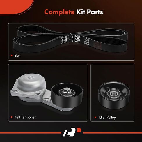 A-Premium Engine Serpentine Belt Drive Kit Compatible with Ford F-150, F-250 F-350 F-450 F-550 Super Duty, E-150 E-350 Econoline Club Wagon, Excursion & Starcraft Bus Starlite - 4.6L 5.4L 6.8L in Saudi Arabia