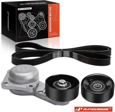 A-Premium Engine Serpentine Belt Drive Kit Compatible with Ford F-150, F-250 F-350 F-450 F-550 Super Duty, E-150 E-350 Econoline Club Wagon, Excursion & Starcraft Bus Starlite - 4.6L 5.4L 6.8L in Saudi Arabia