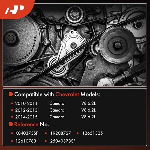 A-Premium Stretch Fit Serpentine Drive Belt متوافق مع شيفروليه كامارو 2010 2011 2012 2013 2015 ، 6.2L in Saudi Arabia