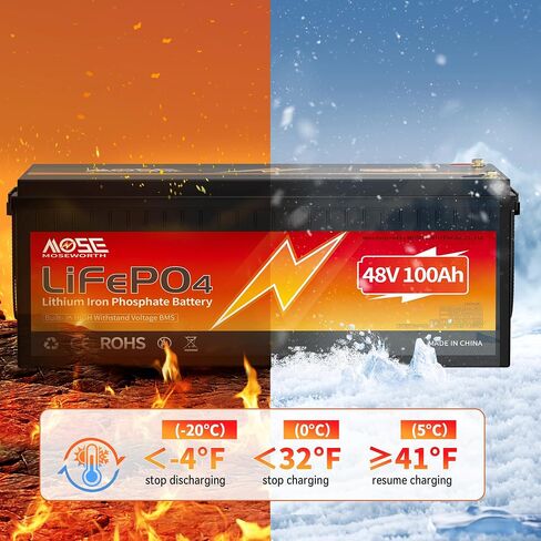24v 60Ah LiFePO4 Lithium Battery - Low-Temp Protection,5000+ Cycles -Group 24 Grade A Lithium Iron Phosphate Battery cells, Rechargeable Battery for Trolling Motor, RV, Boat/Marine, Solar in Saudi Arabia