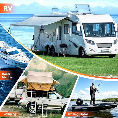 24v 60Ah LiFePO4 Lithium Battery - Low-Temp Protection,5000+ Cycles -Group 24 Grade A Lithium Iron Phosphate Battery cells, Rechargeable Battery for Trolling Motor, RV, Boat/Marine, Solar in Kuwait