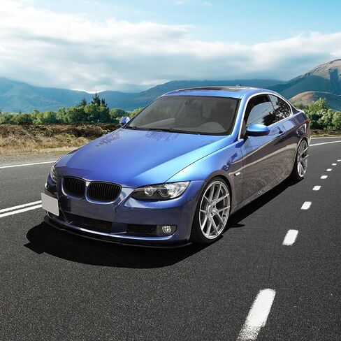 FreeMotor802® الأمامي المصد فاصل الشفة المفسد سد الهواء سد الذقن ، يناسب 2006-2013 BMW E90 E92 3-Series Coupe Sedan ، u1 نمط U1 الأسود PU 1PC واقي الحرس السفلي. in Saudi Arabia