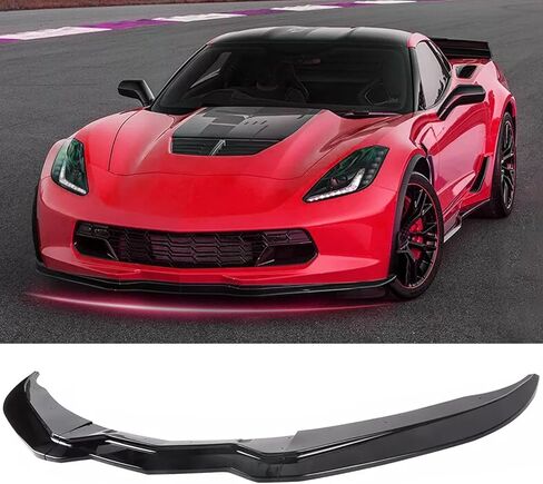 لعام 2014-2019 C7 Corvette Gloss Black Front Lip/Z06/Z51/Grand Sport (Not Fits ZR1) STG Pront Presper Lip Spoiliter Spoiler Dyler Body Body Kit Corvette C7 Chin Copler in Kuwait