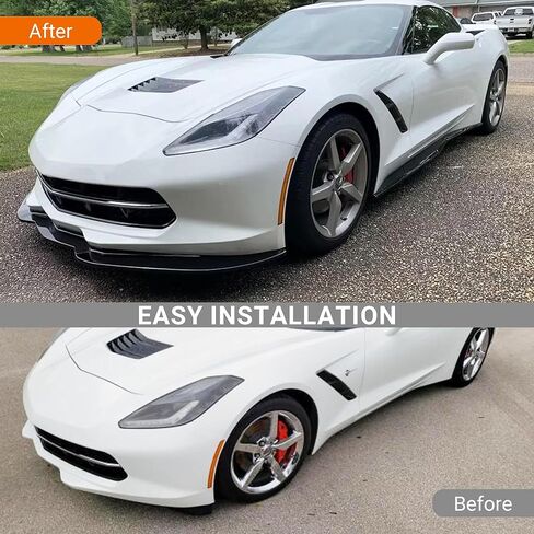 لعام 2014-2019 C7 Corvette Gloss Black Front Lip/Z06/Z51/Grand Sport (Not Fits ZR1) STG Pront Presper Lip Spoiliter Spoiler Dyler Body Body Kit Corvette C7 Chin Copler in Kuwait
