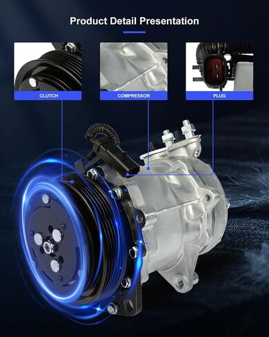 ECCPP AC Compressor Fast Cooling 2002 2003 2004 2005 Fit for Jeep Liberty 3.7L Air Conditioning Compressor 6 Grooves in Saudi Arabia