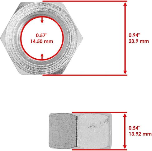 Caltric Spindle Lock Nut Compatible with John Deere GX21694 Threads M16 Diameter 0.57"x0.94" in Saudi Arabia