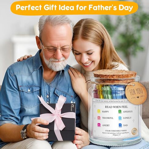 Bible Verse Jar,Read Me When Bible Verses Jar for Emotions and Feelings,Father's Day Gift For Dad,Christian Gift For Women,Men,Christian Gifts For Women,Religious Graduation gift,Birthday gifts in Saudi Arabia
