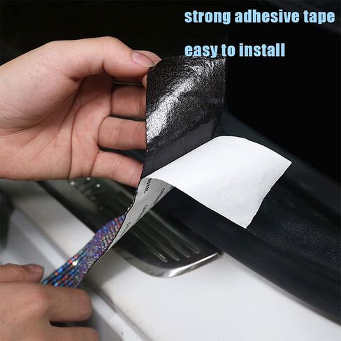 حافة حافة باب السيارة أو الكريستال اللامع راينستون -ملصقات SSCCH ملحقات التصميم DIY متعددة الألوان 4 PCS in Kuwait
