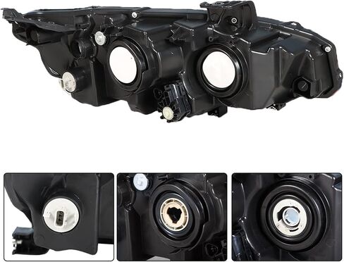 munirater Driver & Passenger Side Chrome Projector Headlight Assembly Replacement for Civic 2016 2017 2018 Halogen Headlight in Saudi Arabia
