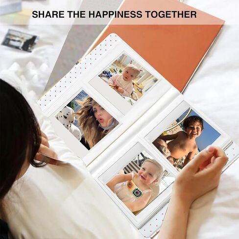 Photo Album for Polaroid I-Type/NOW/Fujifilm Instax Link Wide/Wide 300/400/210/OneStep/OneStep+/OneStep 2/Originals 600/I-Type Film Camera 3.5x4.3 Inch Film 64 Pockets Book Binder (BLACK) in Saudi Arabia