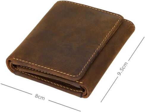 Hunter Collection Apache Leather Tri-Fold Wallet in Oiled Leather RFID Blocking 700 (Oil Tan) in Saudi Arabia