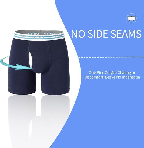 Men's Underwear Boxer Briefs Pack,Moisture Wicking & Breathable,Breathable Mens Underwear,Cotton Stretch 3-pack in Saudi Arabia