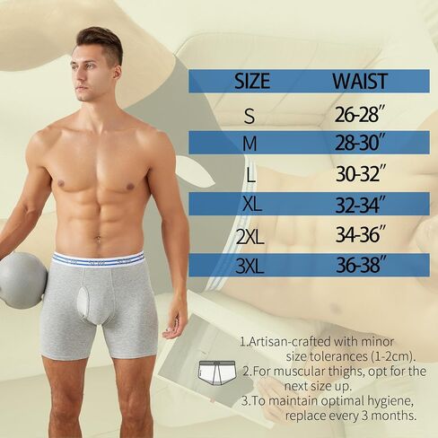 Men's Underwear Boxer Briefs Pack,Moisture Wicking & Breathable,Breathable Mens Underwear,Cotton Stretch 3-pack in Saudi Arabia