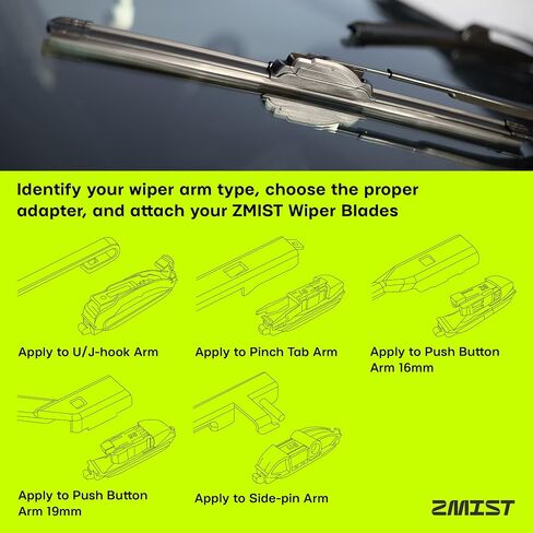 Premium All-Season Wiper Blades, 26 inch Windshield Wipers (Pack of 1), Beam Technology, High-Performance Teflon-Coated Replacement Blades, Universal Fit for Cars and Trucks B26 in Saudi Arabia