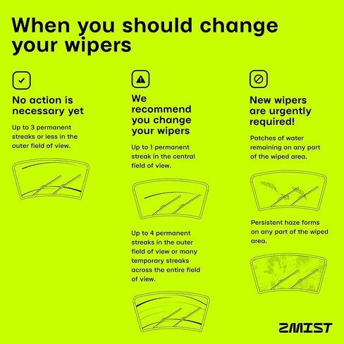 Premium All-Season Wiper Blades, 26 inch Windshield Wipers (Pack of 1), Beam Technology, High-Performance Teflon-Coated Replacement Blades, Universal Fit for Cars and Trucks B26 in Saudi Arabia