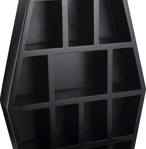 GUTE X-Large Wood Coffin Shelf, 20x11x5 Halloween Gothic Decor for Bathroom, Living Room or Bedroom- Black - - Comes Fully Assembled - Spooky Décor in Kuwait
