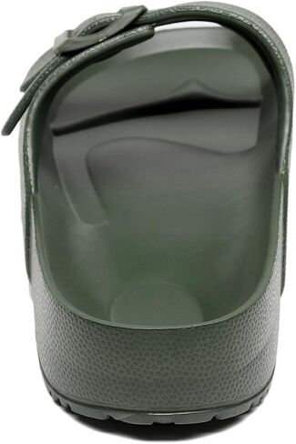 Sandals Slide for Women Double Buckle Adjustable Summer Slippers Flat Shoes in Saudi Arabia