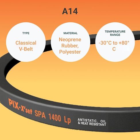 PIX - A24 / 4L260، حزام V، A/4L، 1/2 × 26 بوصة OC in Kuwait