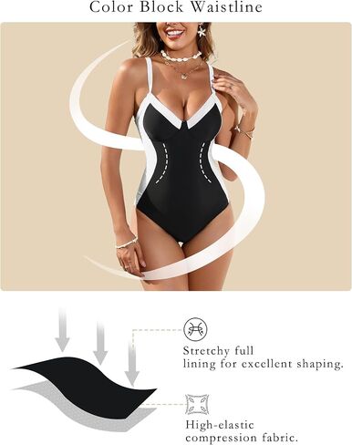 Blooming Jelly Women's One Piece Swimsuit Switch Control Suit Suit Suit Sleving Block Block Swim Suits 2025 in Saudi Arabia