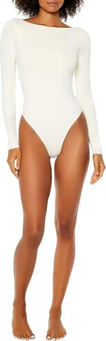 Forever 21 Women's Contour Sculpt Long-Sleeve Bodysuit White in Saudi Arabia