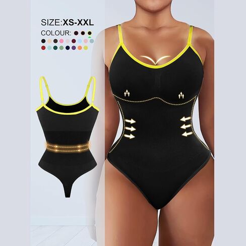 Shapewear for Women Bodysuit Tummy Control Seamless Sculpting Hip Enhancer Body Shaper with Spaghetti Strap in Saudi Arabia