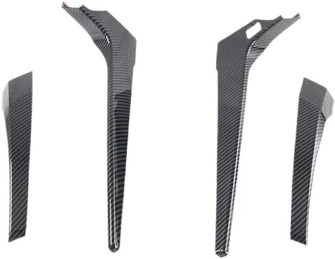 for Mitsubishi Pajero Sport 2020 Left Hand Drive 4PCS Carbon Fiber ABS Car Gear Shift Knob Frame Cover Trim in Saudi Arabia