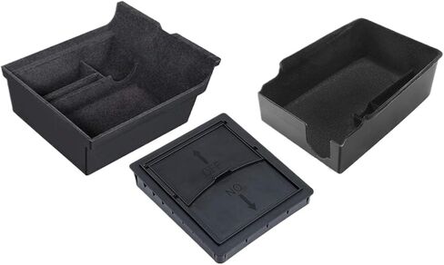 3PCS Center Center Console Tracher Fit for 2021 for Tesla Model 3/y Renrest Cubby Drawer Box Accessories in Saudi Arabia