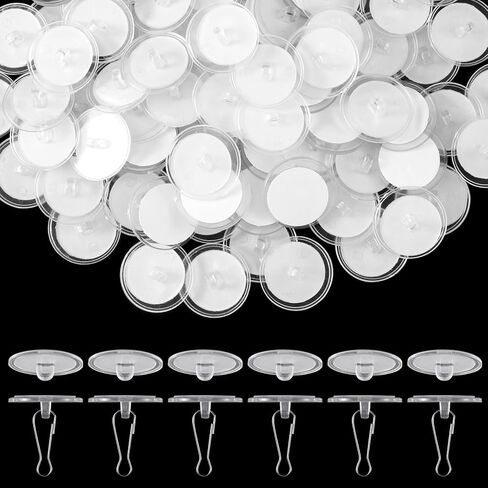 80 Pack Adhesive Ceiling Hooks, Self-Adhesive Ceiling Hooks for Hanging, Sticky Hooks for Hanging, No-Drill Ceiling Discs with Metal Hook for Wedding, Party, Festivals Decor in Saudi Arabia