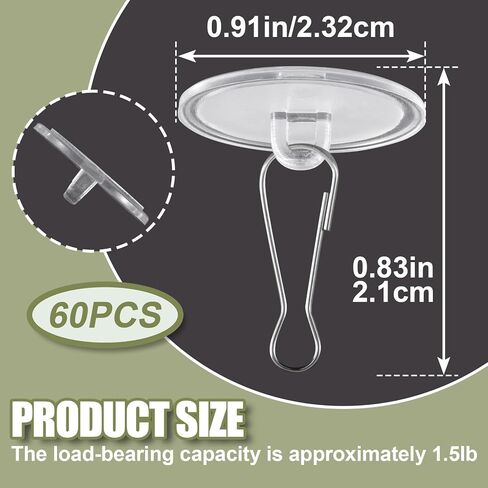 80 Pack Adhesive Ceiling Hooks, Self-Adhesive Ceiling Hooks for Hanging, Sticky Hooks for Hanging, No-Drill Ceiling Discs with Metal Hook for Wedding, Party, Festivals Decor in Saudi Arabia