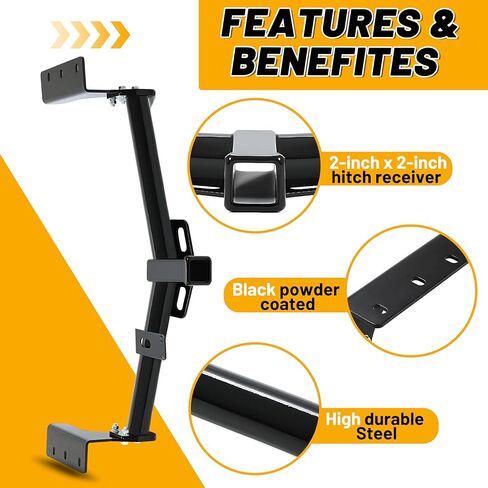 Kojem Class 3 Trailer Hitch متوافق مع 2006-2018 Toyota Rav4 2 "استقبال سحب المسحوق المغلفة in Saudi Arabia