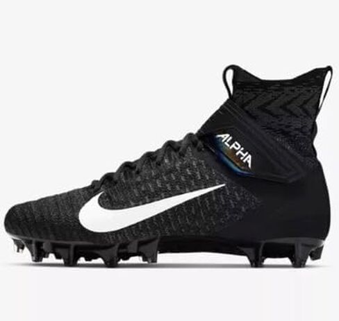 Nike Alpha Menace Elite 2 Mid Men's Wide Football Cleats Black White BV3298-001 Size 10 W (Wide) in Saudi Arabia