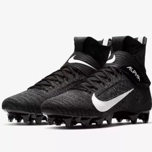 Nike Alpha Menace Elite 2 Mid Men's Wide Football Cleats Black White BV3298-001 Size 10 W (Wide) in Saudi Arabia