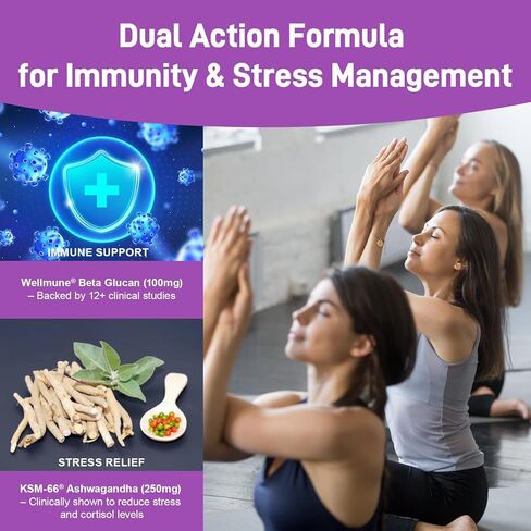 Ashwagandha Gummies ، KSM -66 Ashwagandha Root Extract مع فيتامين D3 ، دعم الإجهاد الدعم المناعي للبالغين - خالية من الكائنات المعدلة وراثيًا ، خالية من الغلوتين (Raspberry ، 60 Count) in Kuwait