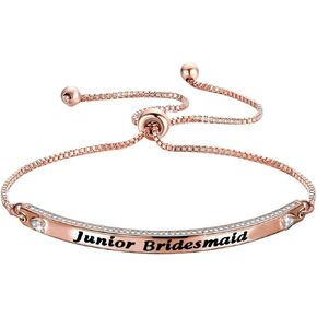 CENWA Junior Bridesmaid Bracelet Junior Bridesmaid Gift Bridesmaid Proposal Gift Junior Bridesmaid Adjustable Bracelet