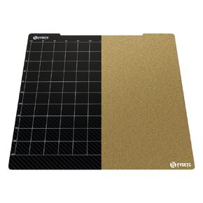 FYSETC Prusa Build Plate MK52 MK3S+ MK4 Spring Steel Surface: Textured PEI+ PET-CF Double-Sided Flexible PEI Sheet 253.8x241mm Hot Bed Cover for Filament PLA ABS for MK2 MK2.5 MK3 MK3S 3D Printer