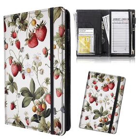 Server Book Leather Waiter Book Server Wallet Zipper Waitstaff Organizer Guest Check Presenter Zipper Pocket Elastic Closure Pen Holder Expandable Pocket Fit Server Apron, Sunflower Cross