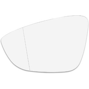 X AUTOHAUX Mirror Glass Heated with Backing Plate Driver Side Left Side Rear View Mirror Glass for Volkswagen Passat CC