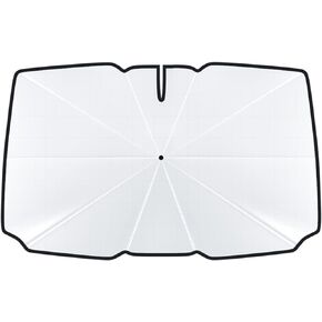 Car Windshield Sun Shade Umbrella - Newest Reflective Coating Protect Car from Sun Damage and Keep Interior Cool，Dual-Purpose Type - Upright & Fold Parachute Lever【2023 Latest Version】