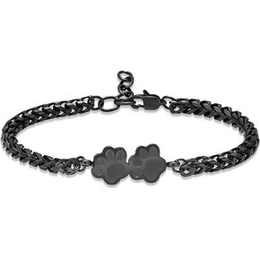 Paw Print Urn Bracelet for Ashes for Women Cremation Jewelry for Ashes Urn Bangle Keepsake Jewelry for Pet/Dog's/Cat's Ashes Pendant Memorial Gifts