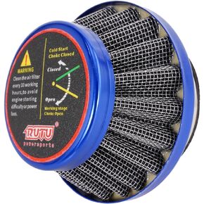 44mm Motorcycle Air Filter For 2 Stroke Dirt Bike 43cc 47cc 49cc 150cc 200cc 250cc GY6 Engines Mini Motor ATV Scooter Go Kart Quad Moped Baja,Universal Mini Bike Filter Red (black)