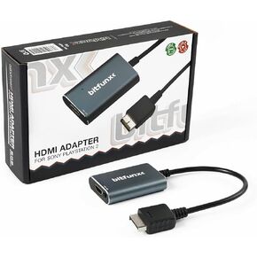 PS2 HDMI Adapter - Built in RGB to YPbPr Switch, Plug & Play Video Game Adapter with No Lag, HDMI Converter Adapter for PS2 Game Console